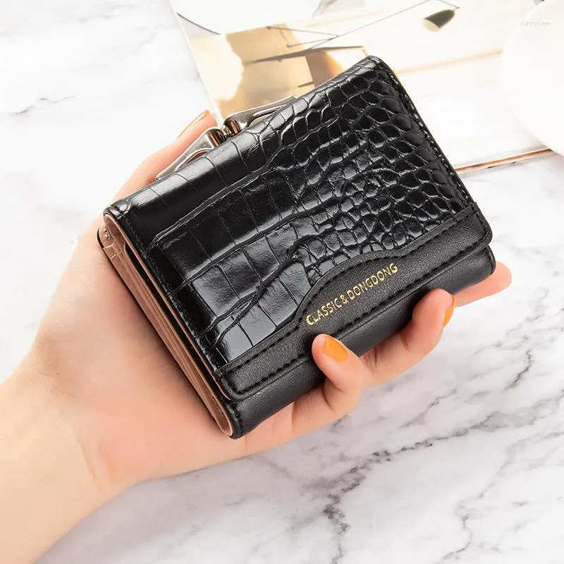 Wallets Women's Wallet Pu Leather Small Ldies Purses Short Coin Purse For Girls Female Lady Perse Card Holder