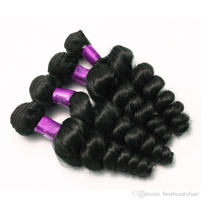 4 Bundles Brazilian Loose Wave Virgin Hair Extensions, Unprocessed Virgin Brazilian Hair Bundles, 100g/pcs Cheap Brazilian Hair Weave