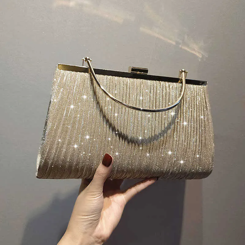 Clutch Bags Yoreai Fashion Women Evening Bag Brand Party Banquet Glitter Pack for Ladies Wedding Clutches Handbag Dinner Chain Shoulder 230213