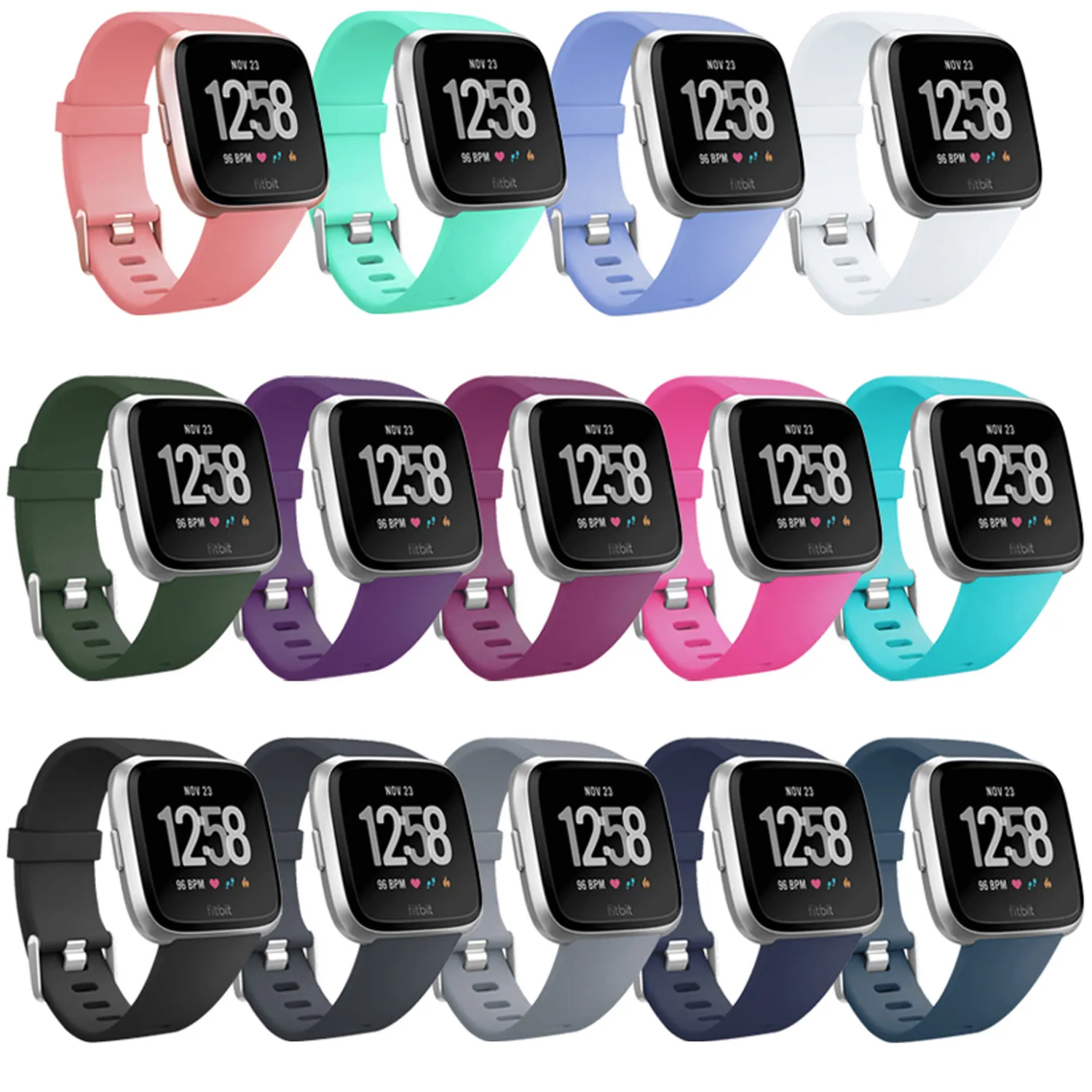 Fitbit Versa Wristband 손목 스트랩 스마트 워치 밴드 스트랩 소프트 웨이브 밴드 교체 스마트 워치 밴드