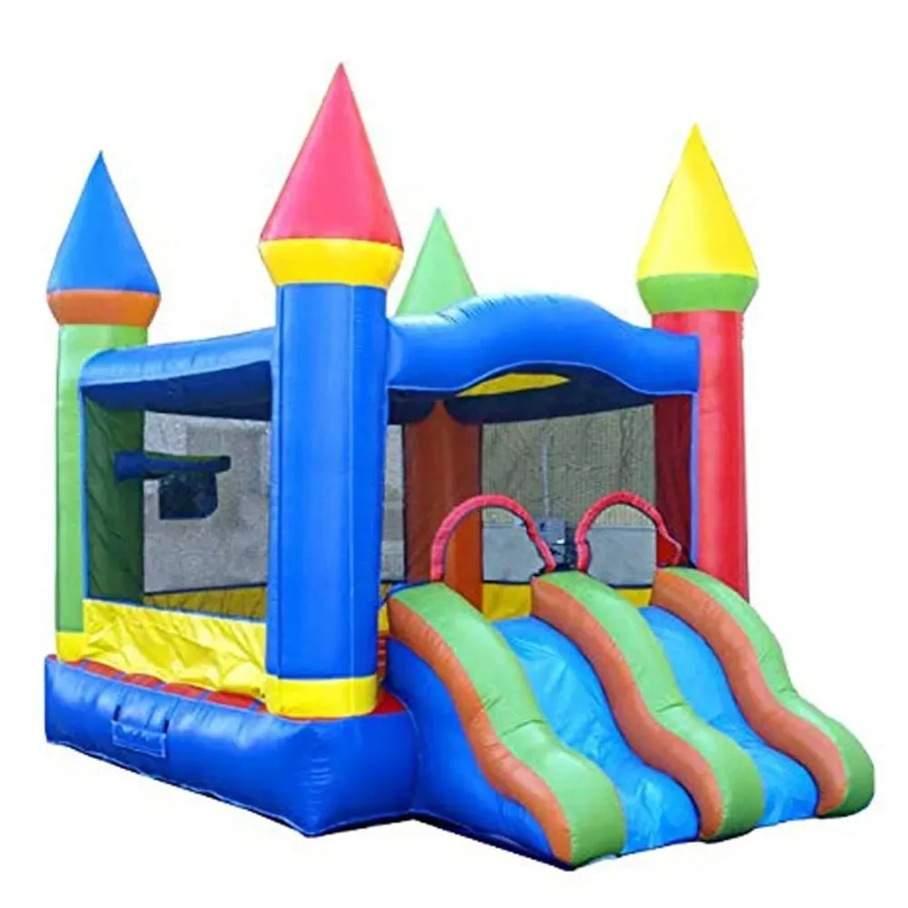 Customized Outdoor Mini Inflatable Jumping Castle Bouncer Bounce House Combination Entertainment Trampoline Children Kids Slide with blower free ship