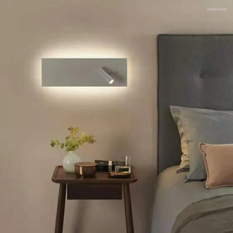 Applique LED Lumières Avec Interrupteur Minimaliste 3W Projecteur Chambre 7W El Chevet Lecture Atmosphère Lampes