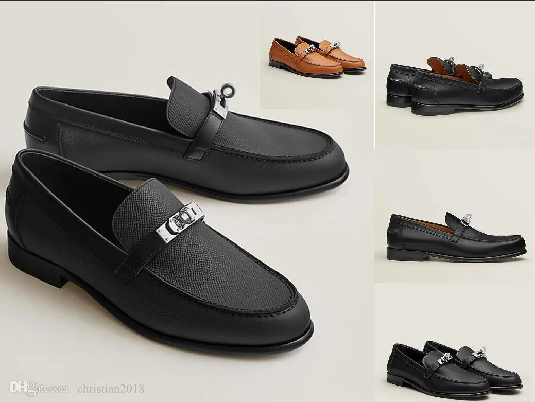 Top Luxus Herrenschuhe Destin Loafer Schwarz Braun Kalbsleder Flats Business-Schuhe für Herren Low-Top-Oxfords Lässige Outdoor-Walking-Flats Abendparty