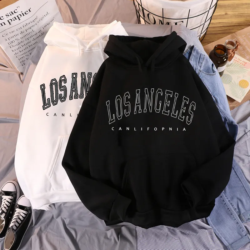 Men's Hoodies Sweatshirts Los Angeles Letter Print Men Fashion Tracksuit Women Sweatshirt Kids Hip Hop Boy Girls Clothing Gift Sweat 230213