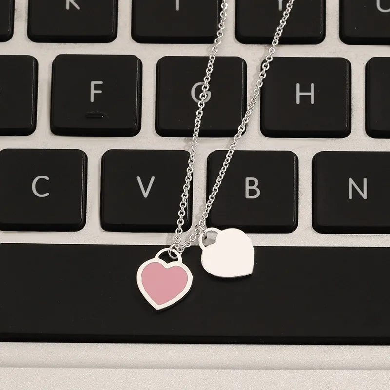 Pink designer necklace high-end luxury heart necklace Men's Necklace Classic fashion pendant Valentine's Day Christmas Jewelry gift