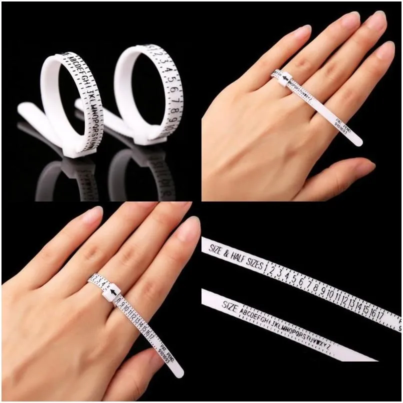 Ring Sizers Us Uk Rer Britain And America White Rings Hand Size Measure Circle Finger Circumference Sning Tool 0 79Cq J2 Drop Delive Dhnld