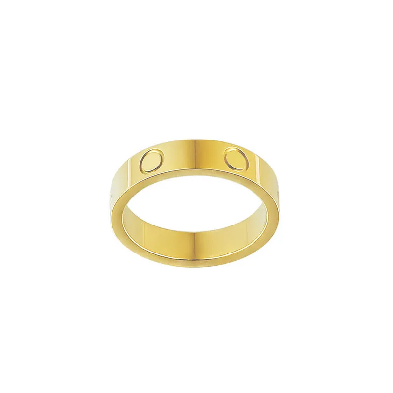 liefde schroefring heren ringen klassieke luxe designer ring vrouwen titanium staal vergulde sieraden gouden zilveren roos niet vervagen 4 5 6mm