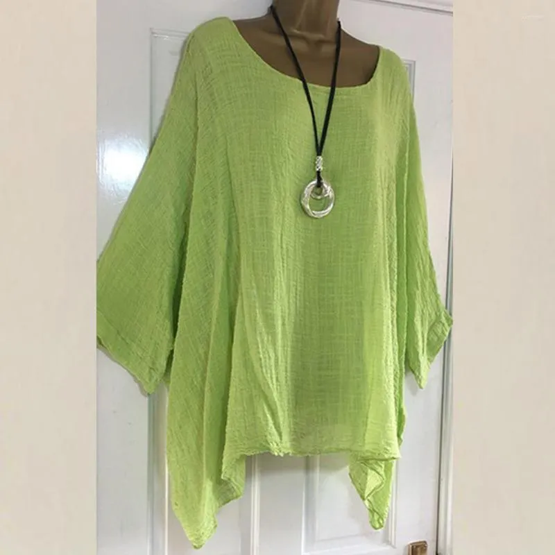 Plus Size Boho Blouse Top For Women Solid Color, Loose Fit, Casual