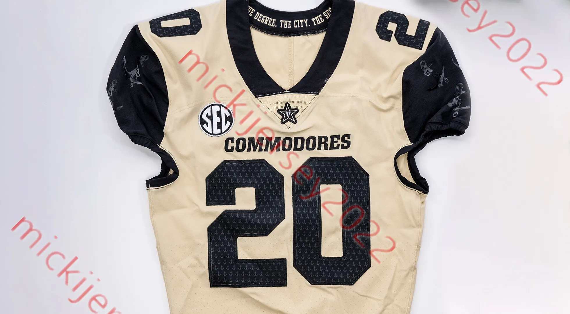 Colorado Football Custom Vanderbilt Commodores Jersey Jameson Wharton Maurice Edwards Gavin
