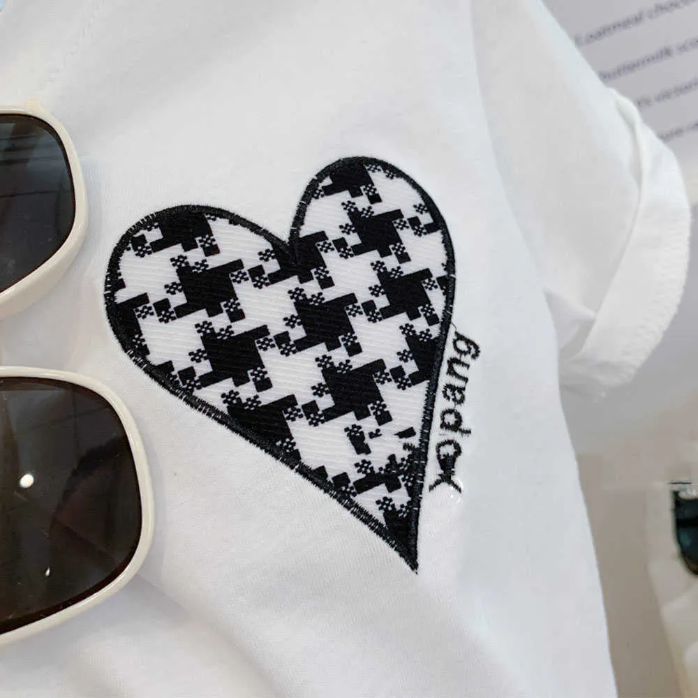 Houndstooth Kids Cloths Summer Clothing مجموعات Tshirt Girls Bell قيعان منقوشة السراويل فتاة الزي الرياضي بدلة PCS