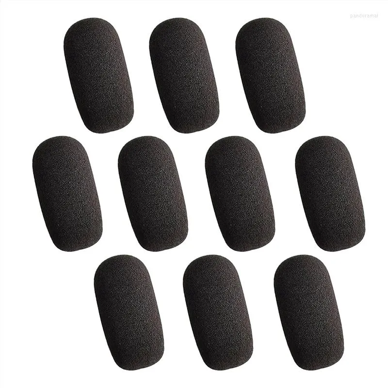 Microfones 10 Pack Mini Foam vindruta för headset Mikrofon Högdensitet Mik täcker skydd