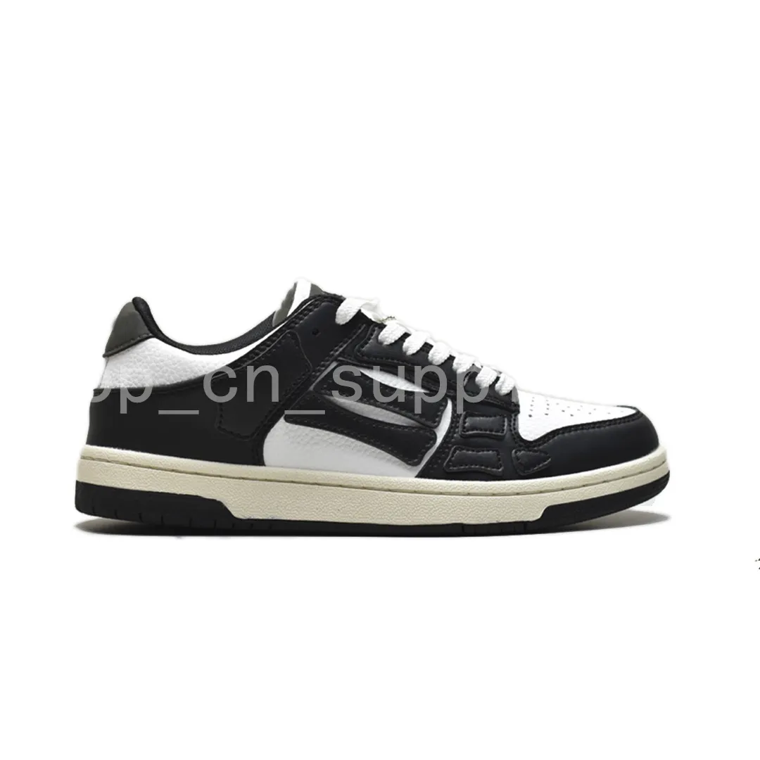 Skeleton Slip On: Low Cut Leather Sneakers With Bone