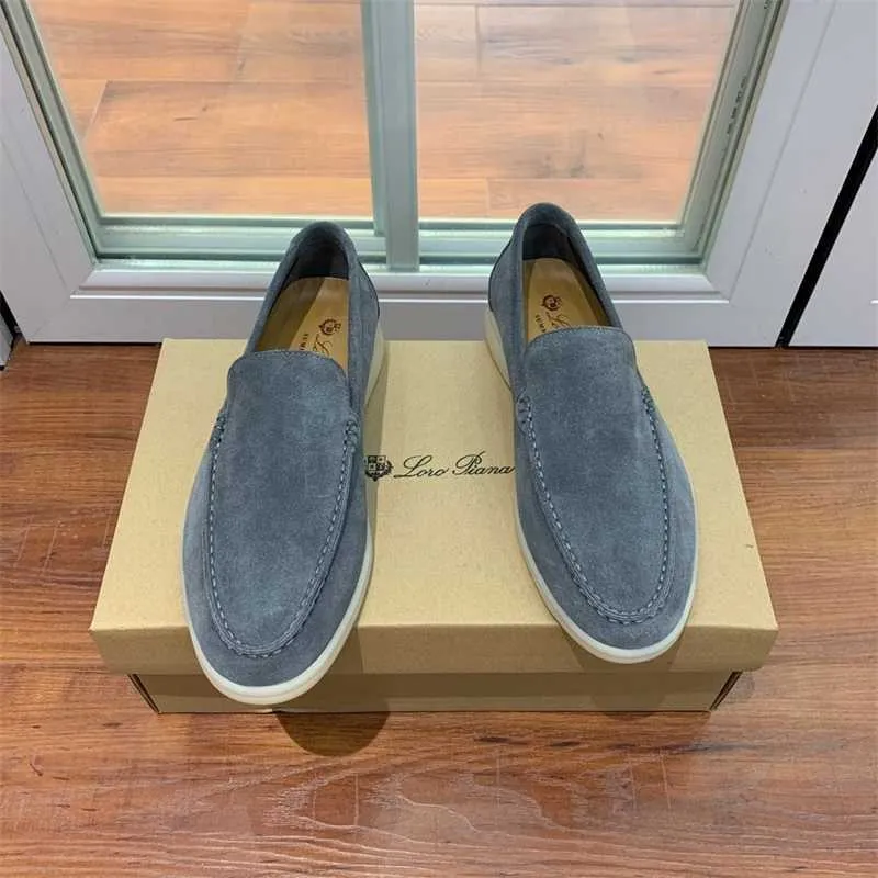 이탈리아 디자이너 Loropiana Shoes 남자 신발 Lefu 신발 아버지의 신발 niujing uppers 마모 방지 높은 탄성 소 힘줄 솔스 1 피트 신발