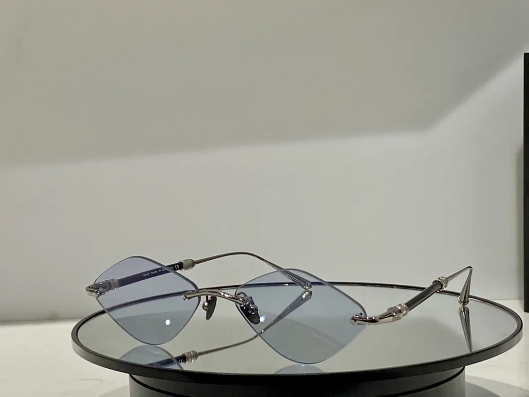 الفضة المعدنية الأزرق العدسة النظارات الشمسية الماس للرجال أزياء نظارات شمس Sonnenbrille ظلال Gafas de sol UV400 حماية نظارات مع صندوق