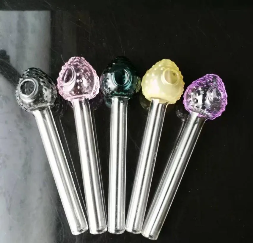 The color of strawberry pot straight Wholesale Glass Hookah, Glass Water Pipe Fittings,