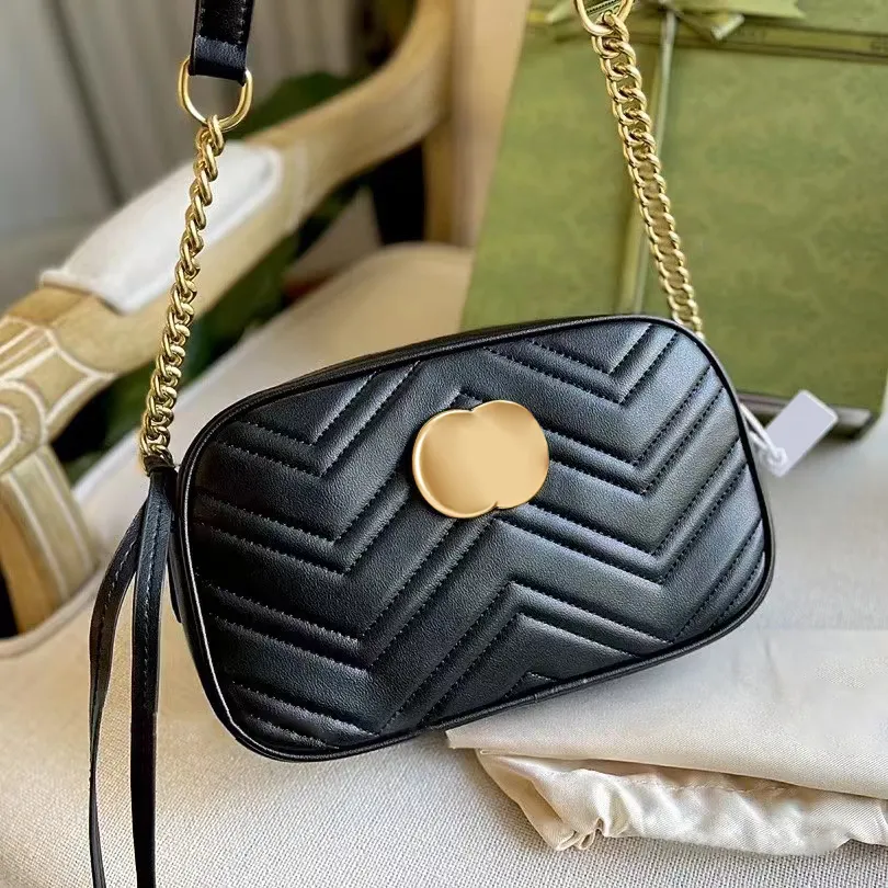 Luxe ontwerper mode camera koppelingszak totes kasten marmont dames mannen crossbody tassen originele schoudertas hoogwaardige echte lederen zakken riem handtassen