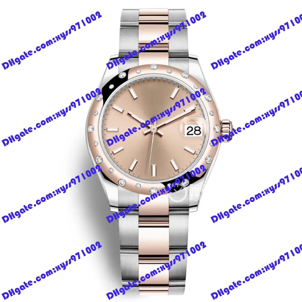 Hot selling fashion new women's watch 31mm pink dial 278341 178344 278248 diamond bezel 18k rose gold luxury watch Asia 2813 automatic mechanical medium-sized watches