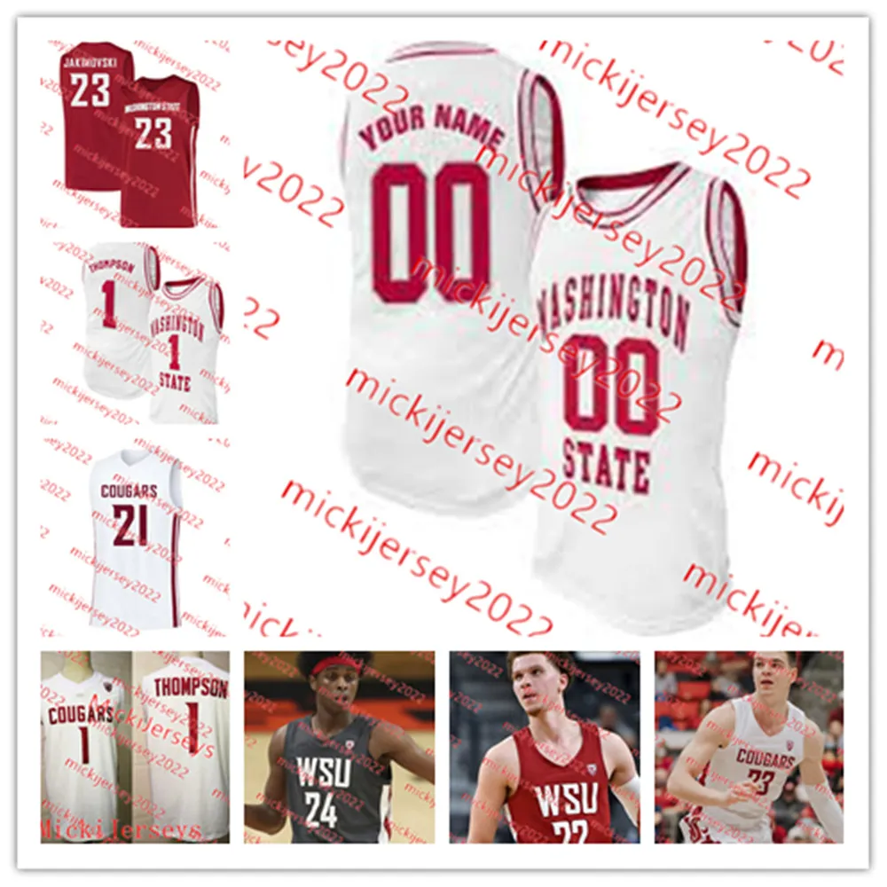 Reuben Chinyelu Joseph Yesufu Washington State Cougars Basketball Jersey Custom Andrej Jakimovski Justin Powell Kymany Houinsou Ben Oleesen Myles Rice Wsu Jerseys