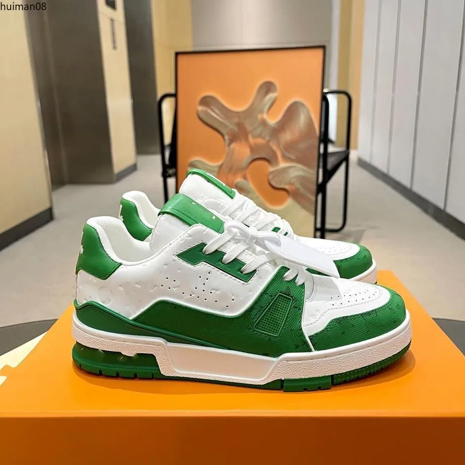 2023 designer sneaker virgil tränare casual skor kalvskinn läder abloh vit grön röd blå bokstäver överlägg plattform låga sneakers storlek 38-45 kmjkk000ytgy0039