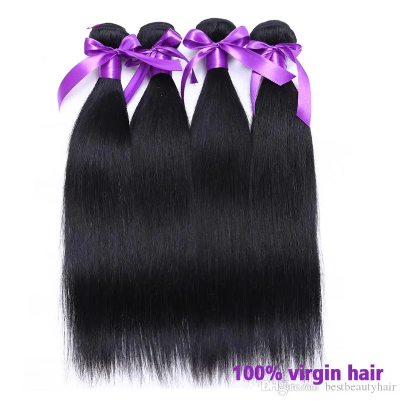 Malaysian Virgin Hair Straight 100% Unprocessed Malaysian Straight Hair Weaves Cheap Malaysian Virgin Hair Bundle Deals