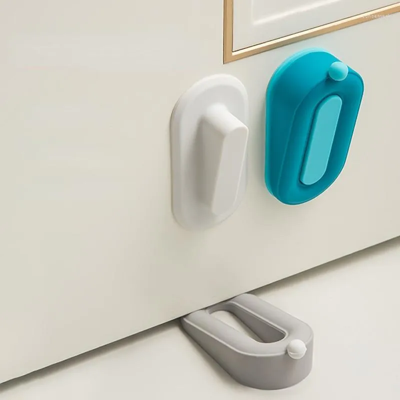 Badtillbehör Set Safety Silicone Door Stoppers Wedge Doorstops Stopper Home Office Bakre hållare Anti-kollision Multifunktionsblock