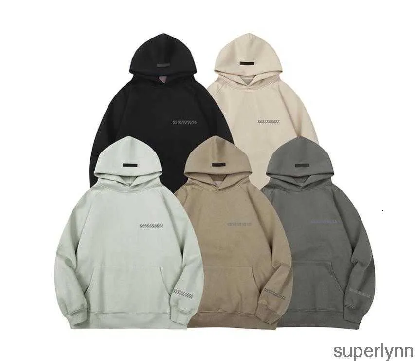 2023 Essent Designer Sweats à capuche pour hommes pull Essentialshirt à capuche à manches longues réfléchissantes causales femmes homme vêtements à capuche lettre de mode Pring Essentialhoodies