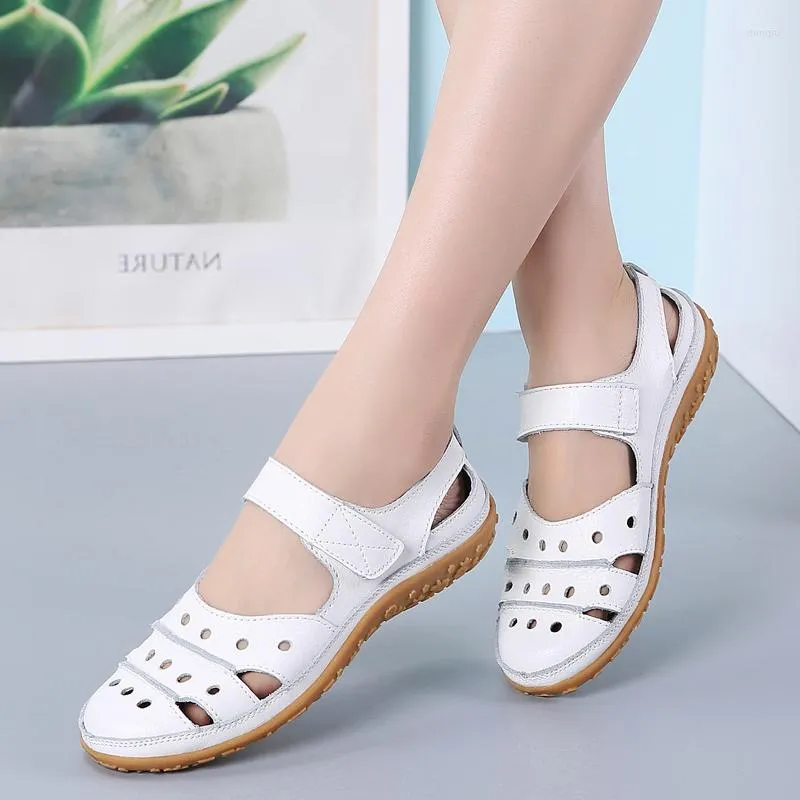 Fashion Women 2024 Leather Sandals Comfortable Beach Outdoor Shoes Ladies Casual Female Sneakers Large Size 68934