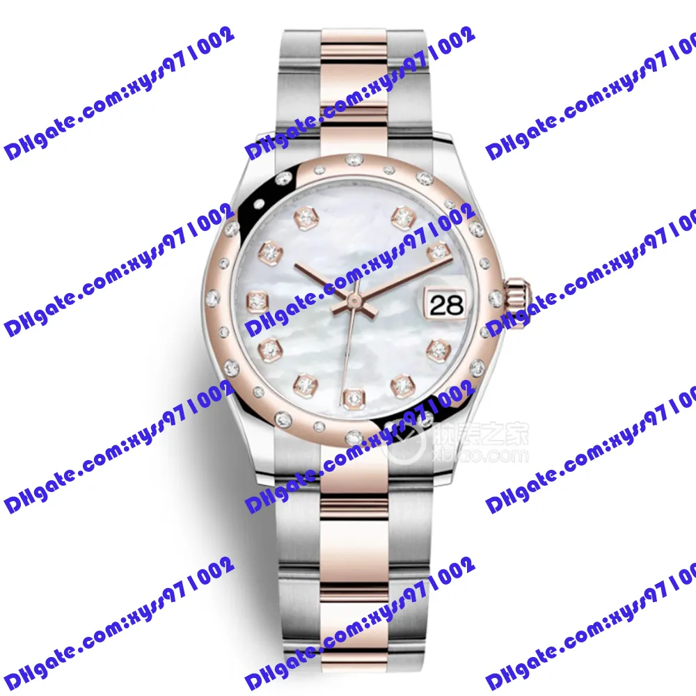 Wysokiej jakości zegarek 2813 Sports Automatyczne zegarek 278341RBR zegarek 31 mm White Fritillaria Dial 18K Rose Gold Stalowie Diamond Watch Sapphire Glass Watch