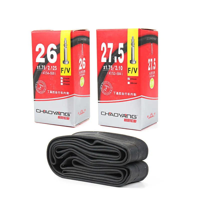 Pneus Chaoyang MTB Bicycle Tube 26 27,5 29 pouces 1,75-2.1 / 2,35 FV 33 mm 48 mm Bélo de montagne pneu intérieur 0213