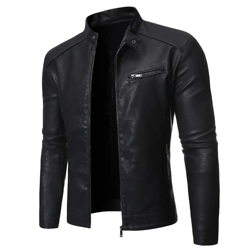 Herrjackor Spring och Autumn Men's Jacket Fashion Trend Korean Slim Fit Casual Leather Motorcykeljacka 230213