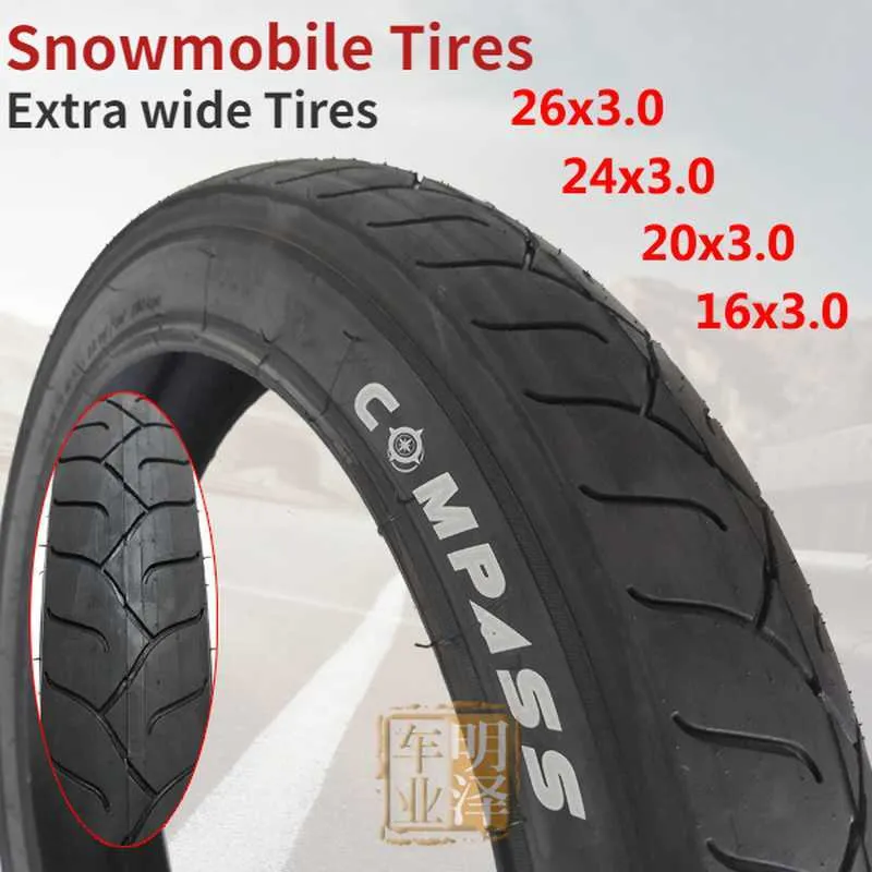 Bike s Snowmobile 16/20/24/26*3.0 Inner and Outer ATV 16-Inch 20-Inch Perambulator 3.0 Ultra-Wide Tire 0213