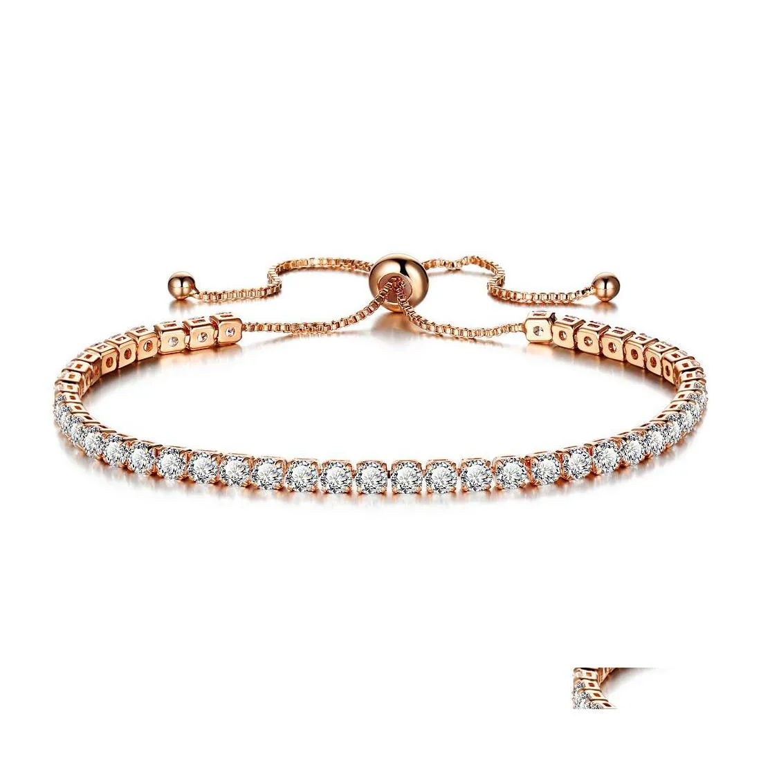 Bracciale in cristallo scintillante di filamenti di perline per perline per lady fl trapano singola riga di girle regalo consegna di consegna goccia bracel dhhvy