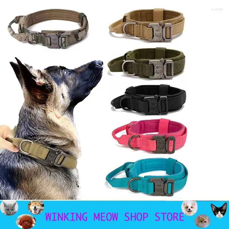 Dog Collars 2023 Pet Tactical Collar and Leashセット調整可能な屋外軍事トレーニングツール