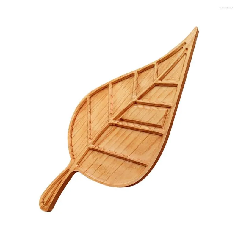 Plates Ornament Wooden Leaf Shape Cheese Party Supplies Dinner Craft Tray Serving Platter Appetizer For Aperitif Charcuterie Board Gift