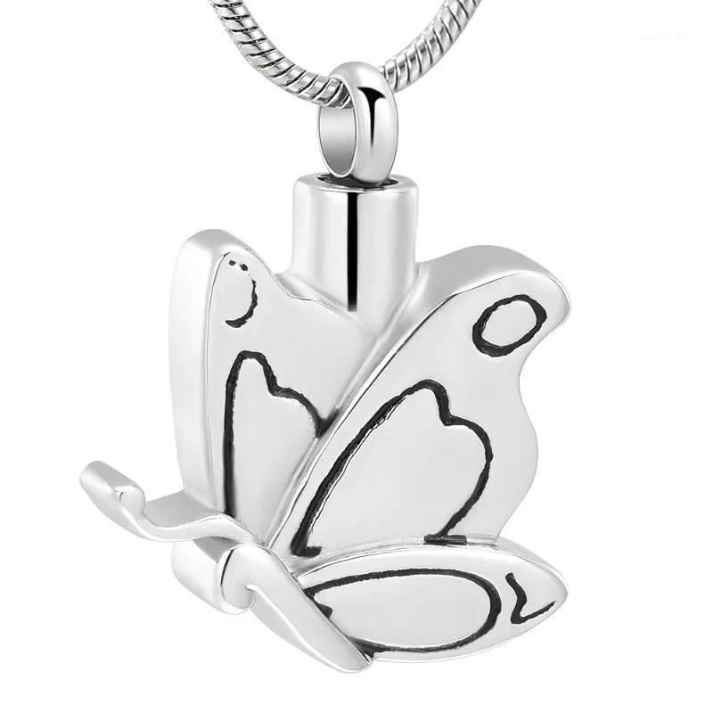 Pendant Necklaces Xwj10068 Selling Design Flying Butterfly Charm Stainless Steel Cremation Urn Necklace Women Accessories Jewelry1