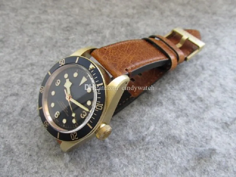 Correa Nato 43mm Caja de bronce reloj automático 2824 movimiento 79250BB reloj de pulsera de cristal de zafiro V4 de alta calidad relojes clásicos casuales