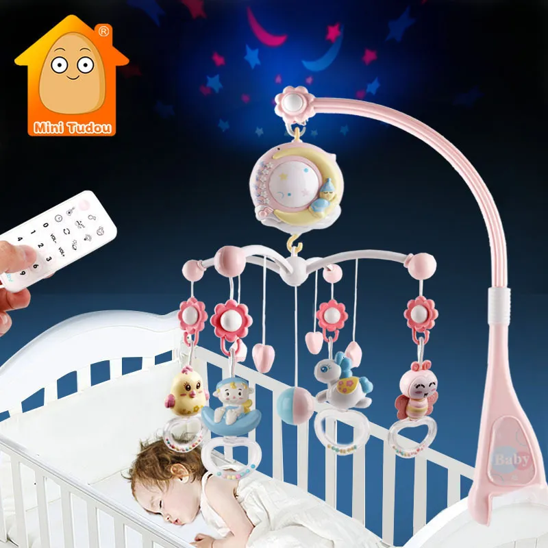 Rattles Mobiles Baby Toys 012 Months Crib Mobile Musical Box With Holder Toddlers Soft Rattle Teether born Baby Bed Toys Educational Girl 230211