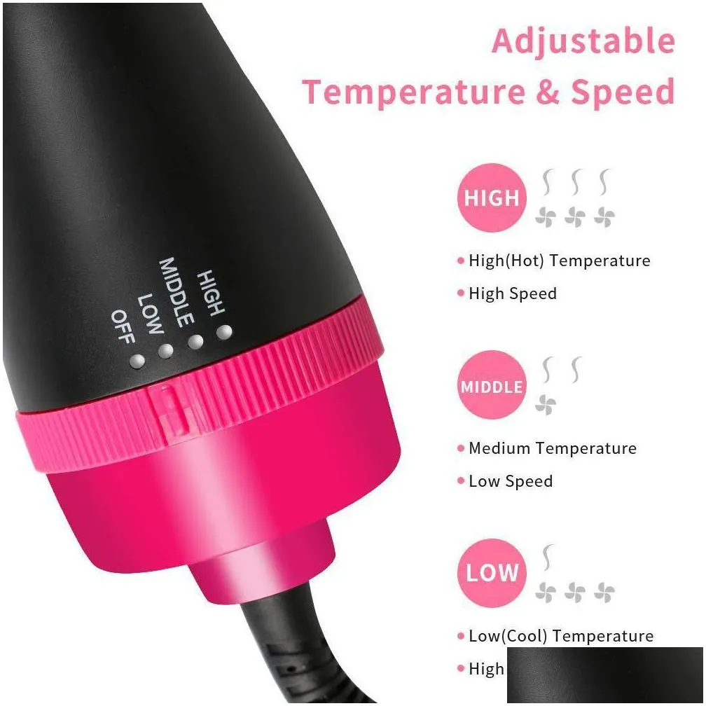 3 in 1 hair dryer brush one step hot air brush curling iron blowing straightener curling iron hair dryer brush curling iron hair comb