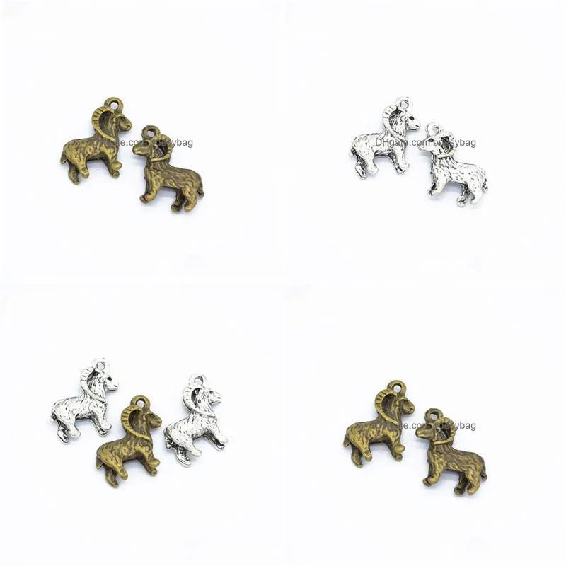 Charms Bk 200 Pcs/ Lot Ram Pendant Detailed Big Horned Sheep Antique Sier Bronze Animal Jewelry Supplies Drop Delivery 202 Dhcz1