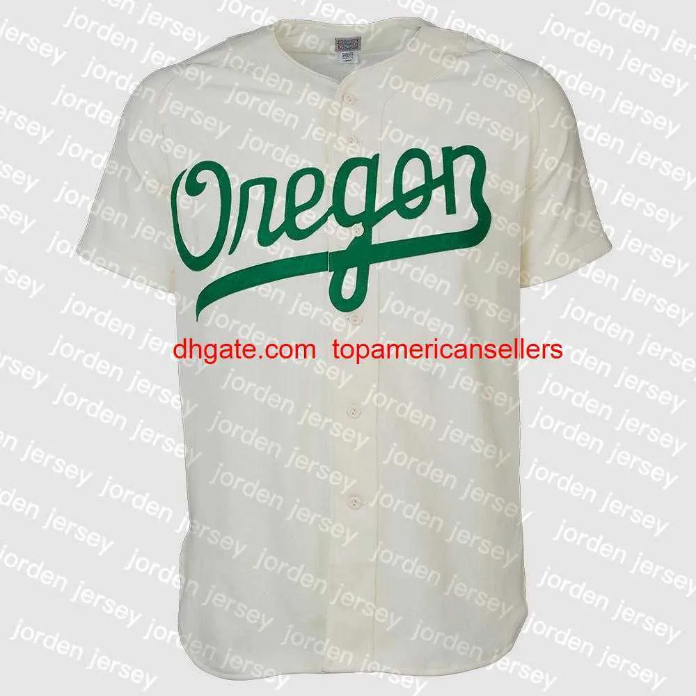Camisas de beisebol personalizadas de Oregon 1964 Jersey Homey 100% costurou bordado vintage qualquer nome numbe
