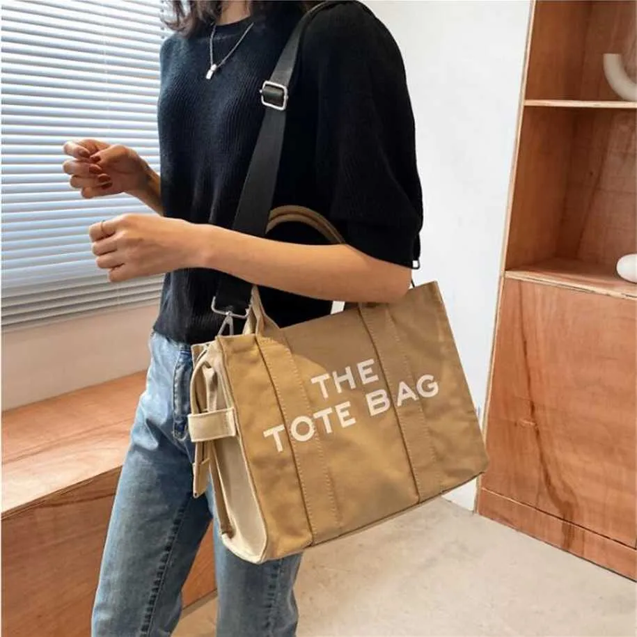 Дешевые кошельки за очистки 60% скидка Marc Tote Totes Bag Women Designer Bags Fashion All-Match Shopper Shoupper Plouds Canvas Sumbass 31/15/26 см.