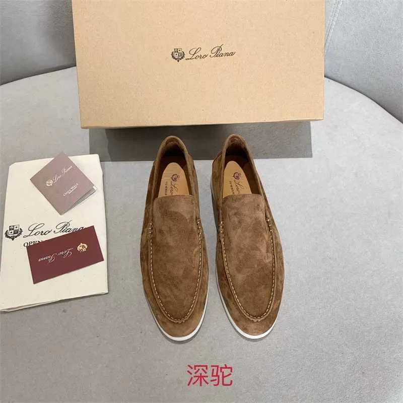 Italia Designer Loropiana Scarpe da uomo Scarpe da uomo Scarpe Lofo e Scarpe da cricket in pelle scamosciata Niujing Scarpe pigri Scheme pigra Elasticità elevata