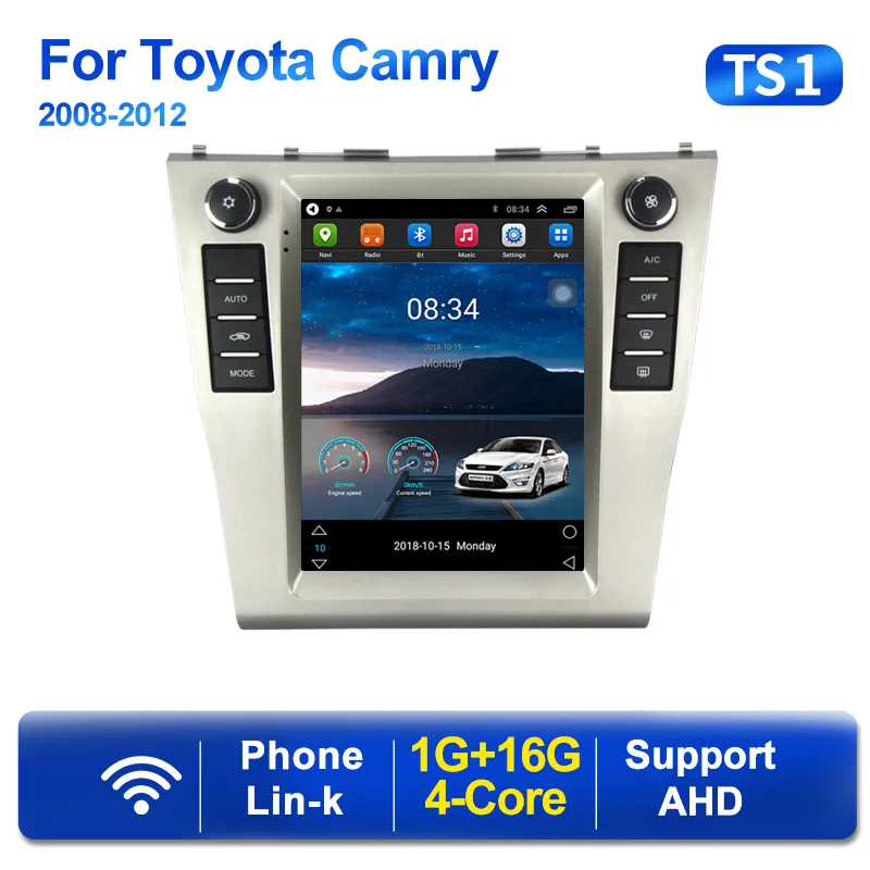 Android 11 odtwarzacz samochodowy odtwarzacz dvd radio wideo dla stylu tesli dla Toyota Camry 2008 2009 2010 2011 multimedialny GPS Carplay Stereo BT