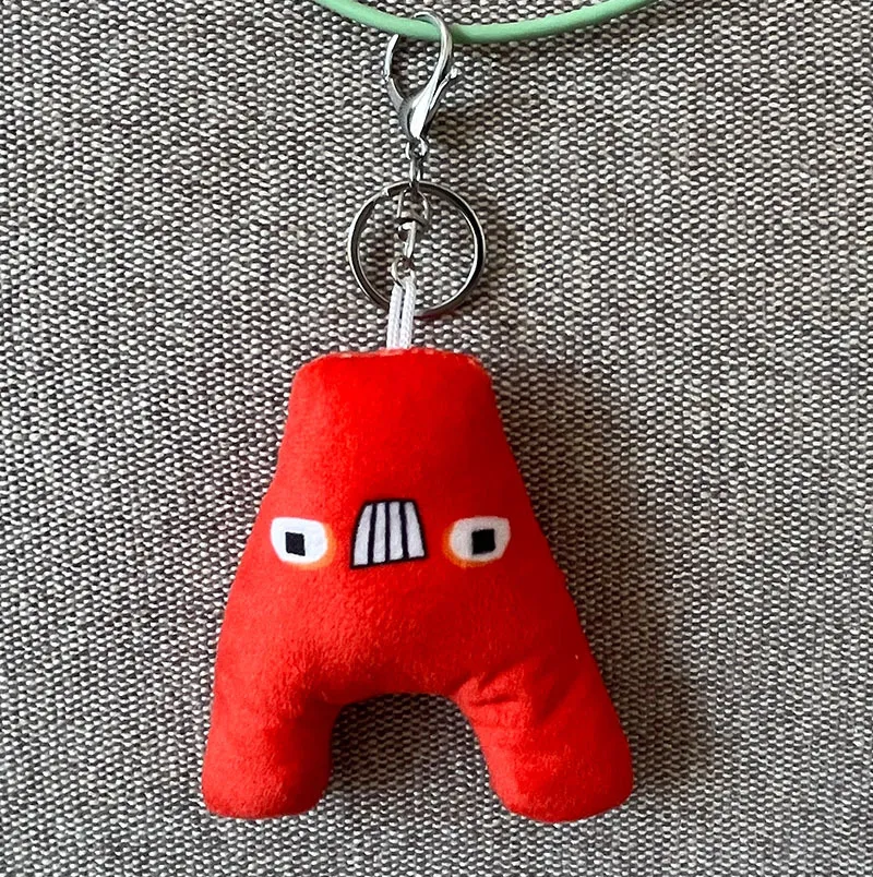 Alphabet Lore Plush Keychain Car Pendant Rear View Mirror