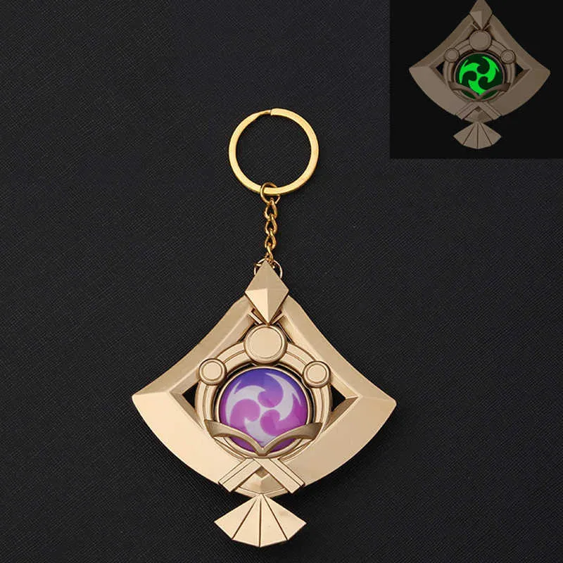 Principais anéis de jogo Genshin Impact KeyChain Yae Miko Cosplay UNISSISEX ELETRO ELENTO DE DEUS PENENTE PENENTE DE PENENTE DE CHEGA ACESSÓRIOS G230210