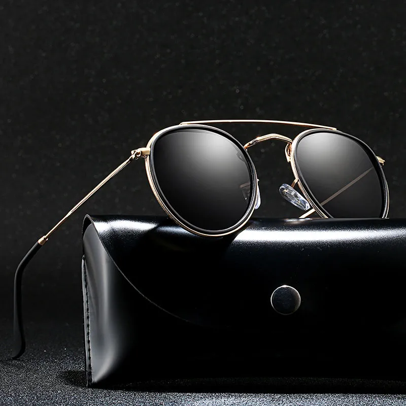 Fashion Round Sunglasses Double Bridge Women Men Designer  display picture 2