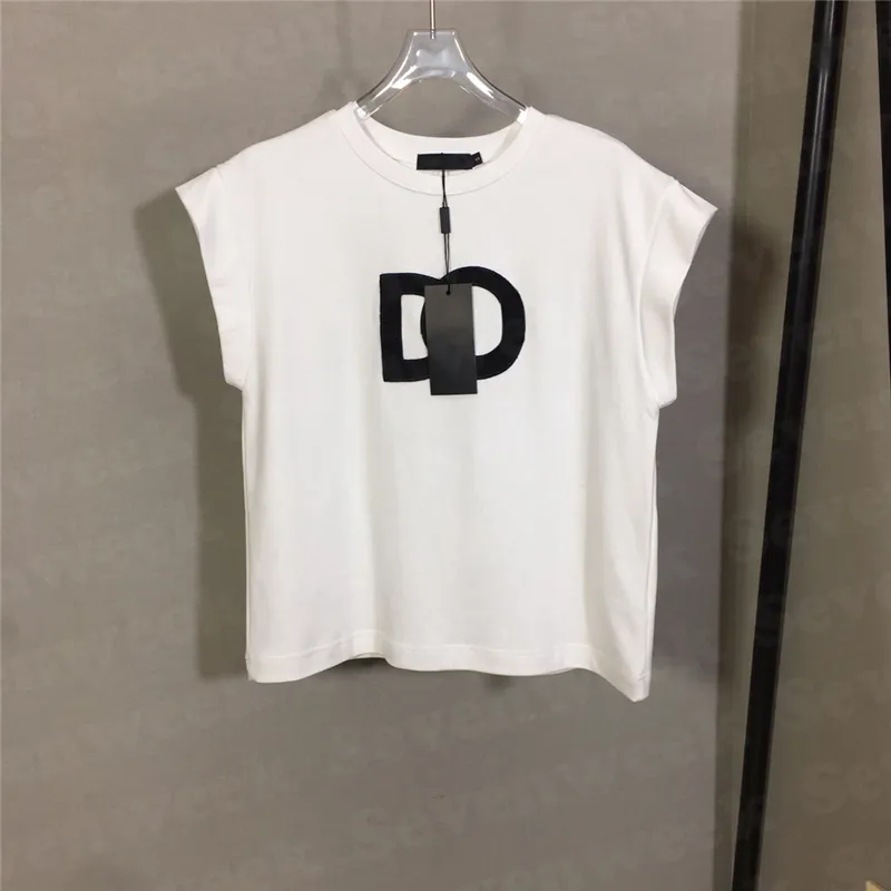 Borduren Letter T-shirts Tops voor dames en heren Designer katoenen tees met korte mouwen Dames zomertrui modekleding