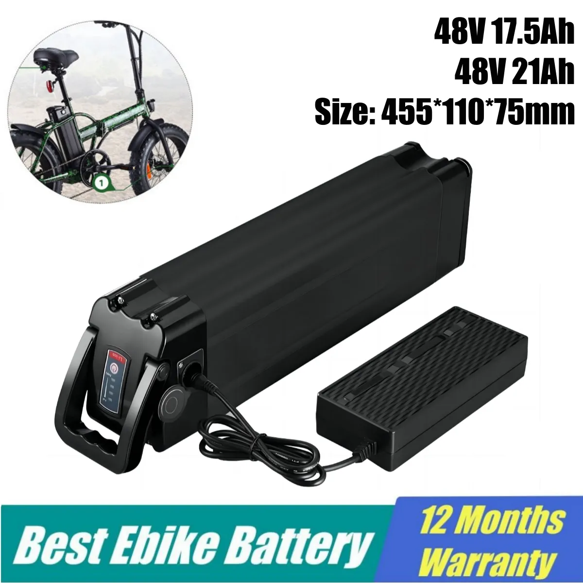 48v21ah Silverfish Ebike Batterie Pack 48 Volt 17,5AH 1000W E Bike Batteria 13S7p Silber Fisch Elektrische Batterien