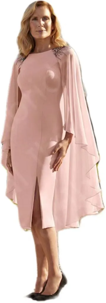 Tenues Roses Mère De La Mariée, Robe Midi Rose Chic Avec