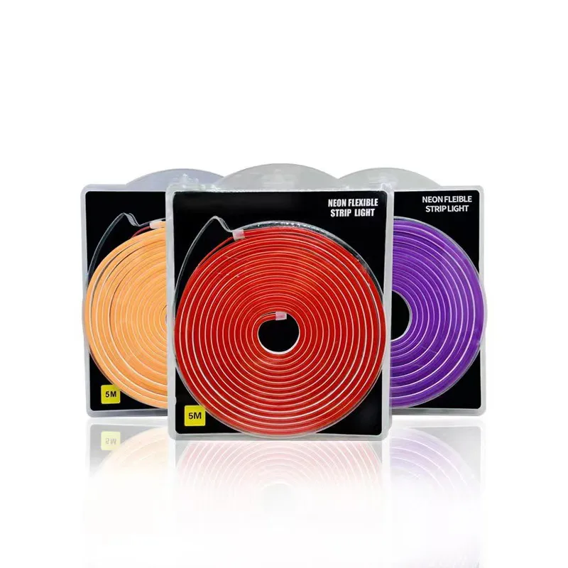 LED Neon Flex White Light Strings 12V Flexibla vattent￤ta striplampor Silikonlys Neons replampor f￶r k￶k sovrum inomhusdekorationer usastar